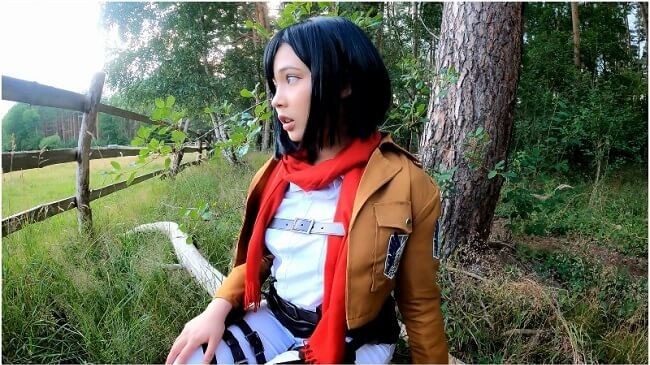 VirtualGeisha - Mikasa unleashes Eren's titan load | Manyvids