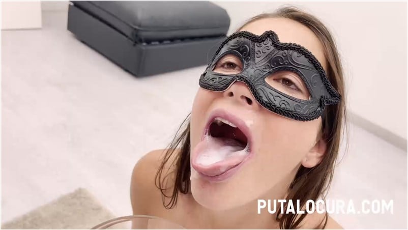 Beth finally swallows, bukkake video