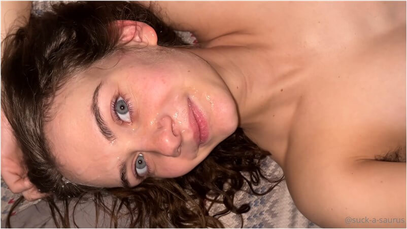 suck-a-saurus onlyfans PPV - amateur young girl facial cumshot