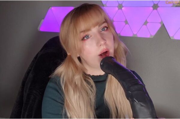 Missprincesskay Sloppy Deepthroat - Big Black Dildo Blowjob