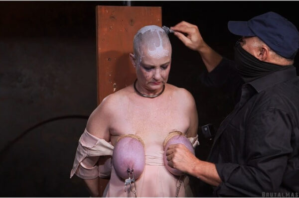 Shaved Mature Slavegirl Torture - Brutalmaster 9 February 2023