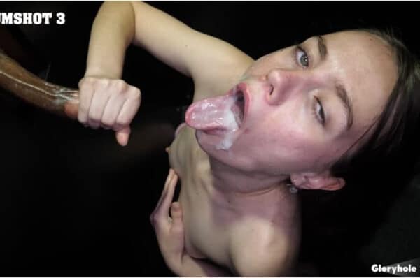 Sia Woods First Gloryhole Cum Swallow For Hairy Girl