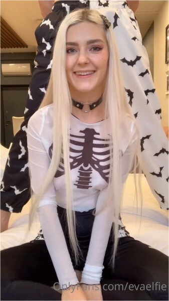 Eva Elfie Skeleton Sextape Onlyfans - Blowjob and Sex