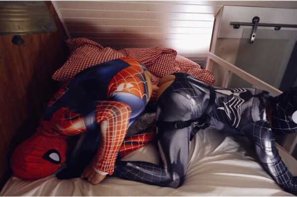 Hottest Pleasure Spider Man Pegging And Ass to Ass With Girl