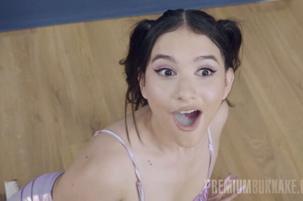 Min Galilea  behind the scenes bukkake (4th visit)