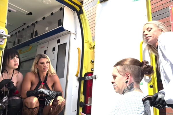 Ambulance Pegging GangBang - TiffaniTime Cosplay Femdom